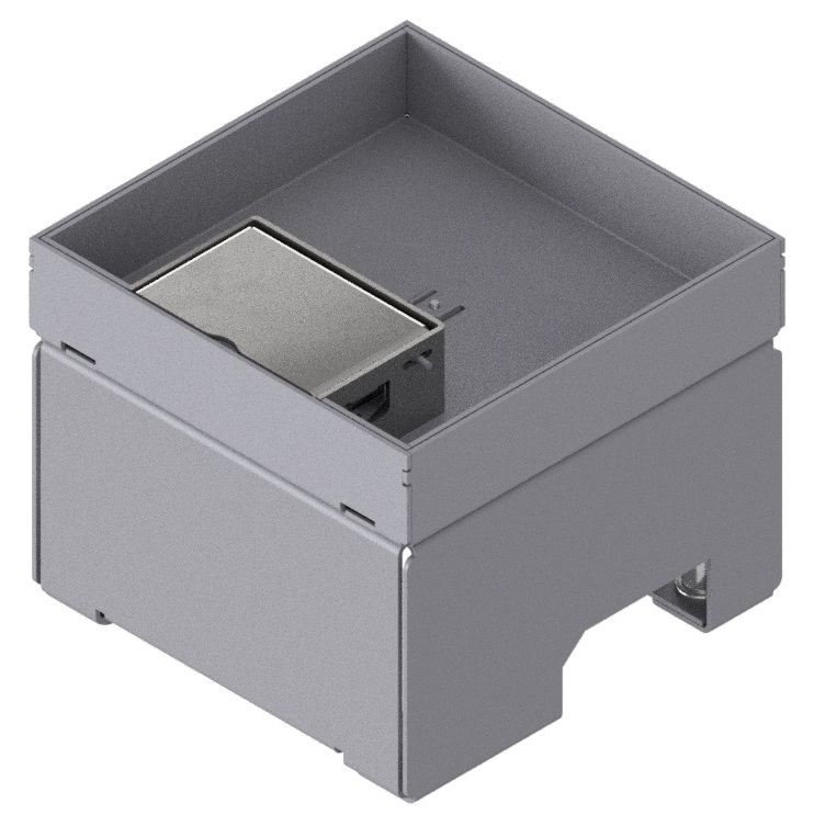 Produktbild UBD 132 251  -  Unterflur-Bodendose UBD 130 inkl. Deckel mit Kante, geschlossen, 25mm Vertiefung und 1 Schnurauslass